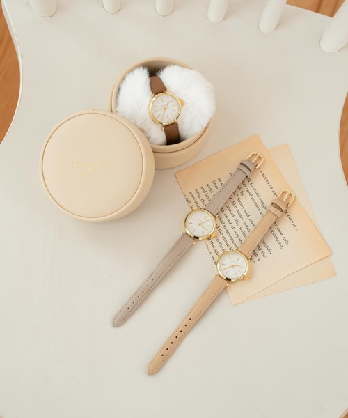 somyon(ソミョン)の「【 somyon / ソミョン 】 淡色カラー ベルト ウォッチ / 腕時計(アナログ腕時計・レディース・ブラウン/ベージュ/グレイッシュベージュ・FREE)」の21枚目の写真