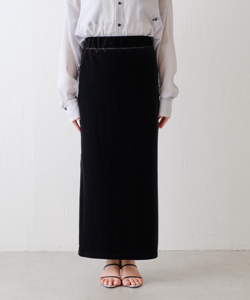 COLLAGE GALLARDAGALANTE（コラージュガリャルダガランテ）の「ベロアカットスカート（スカート・レディース・ブラウン/ブラック・FREE）」の13枚目の写真