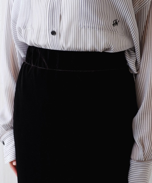 COLLAGE GALLARDAGALANTE（コラージュガリャルダガランテ）の「ベロアカットスカート（スカート・レディース・ブラウン/ブラック・FREE）」の18枚目の写真