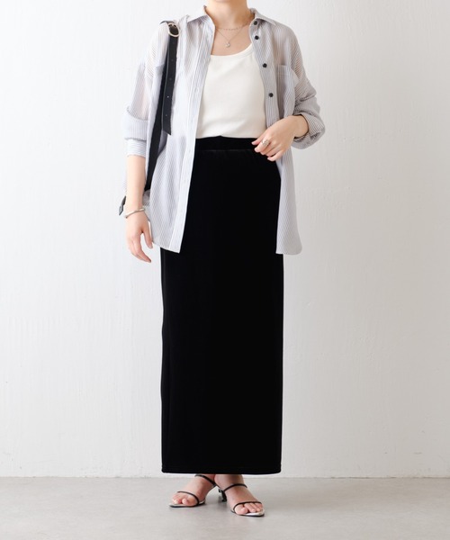 COLLAGE GALLARDAGALANTE（コラージュガリャルダガランテ）の「ベロアカットスカート（スカート・レディース・ブラウン/ブラック・FREE）」の6枚目の写真