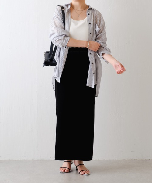 COLLAGE GALLARDAGALANTE（コラージュガリャルダガランテ）の「ベロアカットスカート（スカート・レディース・ブラウン/ブラック・FREE）」の10枚目の写真