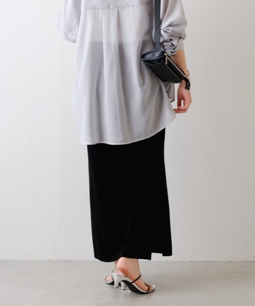 COLLAGE GALLARDAGALANTE（コラージュガリャルダガランテ）の「ベロアカットスカート（スカート・レディース・ブラウン/ブラック・FREE）」の8枚目の写真