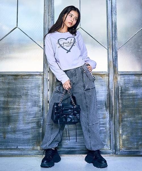 LOVETOXIC（ラブトキシック）の「厚底スニーカー（スニーカー・キッズ・オフホワイト/ブラック・S/M/L）」の17枚目の写真