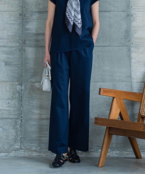 LAUTREAMONT(ロートレアモン)の「【WEB限定】UVカットストレッチパンツ≪セットアップ対応/洗濯機で洗える/吸水速乾≫(スラックス・レディース・カーキ/ブラウン/ネイビー/ベージュ・9号/11号)」の4枚目の写真