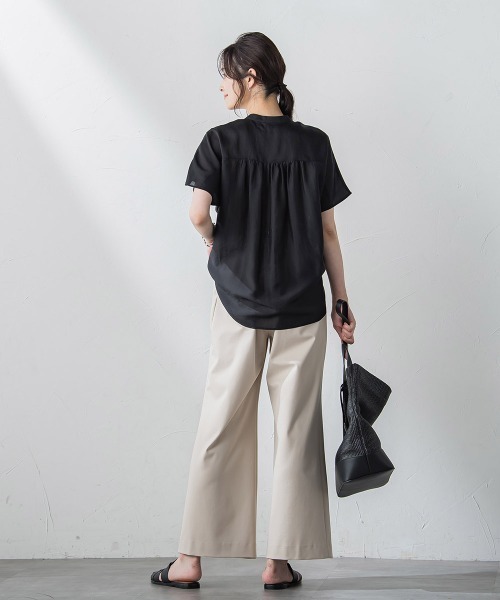 LAUTREAMONT(ロートレアモン)の「【WEB限定】UVカットストレッチパンツ≪セットアップ対応/洗濯機で洗える/吸水速乾≫(スラックス・レディース・カーキ/ブラウン/ネイビー/ベージュ・9号/11号)」の11枚目の写真