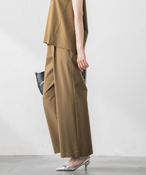 LAUTREAMONT(ロートレアモン)の「【WEB限定】UVカットストレッチパンツ≪セットアップ対応/洗濯機で洗える/吸水速乾≫(スラックス・レディース・カーキ/ブラウン/ネイビー/ベージュ・9号/11号)」の18枚目の写真