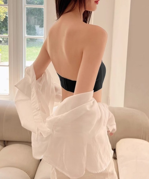 Miniministore（ミニミニストア）の「ストラップレスブラ盛れるずれない落ちない（ブラジャー・レディース・ホワイト/ブラック/ピンクベージュ/ブルーグレー/ミント・S/M/L/XL）」の8枚目の写真