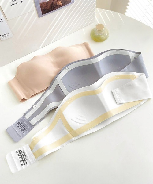 Miniministore（ミニミニストア）の「ストラップレスブラ盛れるずれない落ちない（ブラジャー・レディース・ホワイト/ブラック/ピンクベージュ/ブルーグレー/ミント・S/M/L/XL）」の17枚目の写真