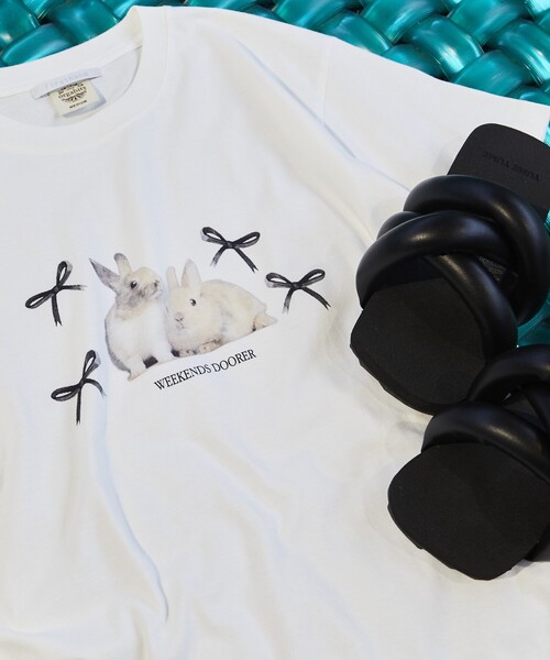 Firsthand（ファーストハンド）の「Firsthand/ファーストハンド オーガニックコットンアニマルプリントTシャツ2 / フロントデザインTシャツ / 半袖TEE（Tシャツ/カットソー・レディース・ホワイト/その他・ONE SIZE）」の3枚目の写真