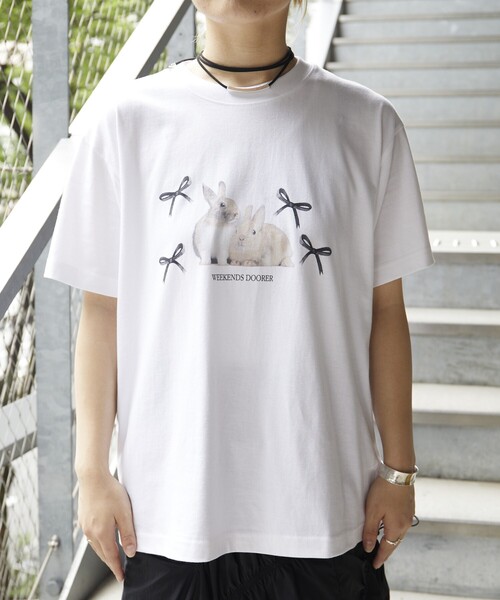 Firsthand（ファーストハンド）の「Firsthand/ファーストハンド オーガニックコットンアニマルプリントTシャツ2 / フロントデザインTシャツ / 半袖TEE（Tシャツ/カットソー・レディース・ホワイト/その他・ONE SIZE）」の9枚目の写真