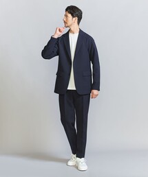 BEAUTY&YOUTH UNITED ARROWS（ビューティーアンドユースユナイテッドアローズ）の「【WEB限定 WARDROBE SMART】ダブルクロスウェザー リラックス セットアップ/ジャケット＆イージーパンツ（セットアップ・メンズ）」