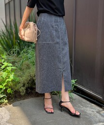 NOLLEY’S | ウォッシャブル麻混タイトスカート(スカート)