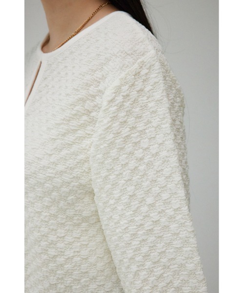 AZUL by moussy（アズールバイマウジー）の「ポップコーンカットカーディガン（カーディガン/ボレロ・レディース・オレンジ/ブラック/オフホワイト・FREE）」の11枚目の写真