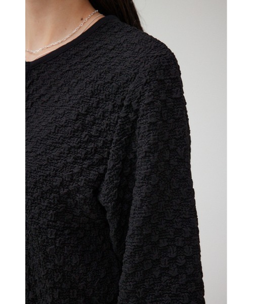 AZUL by moussy（アズールバイマウジー）の「ポップコーンカットカーディガン（カーディガン/ボレロ・レディース・オレンジ/ブラック/オフホワイト・FREE）」の21枚目の写真
