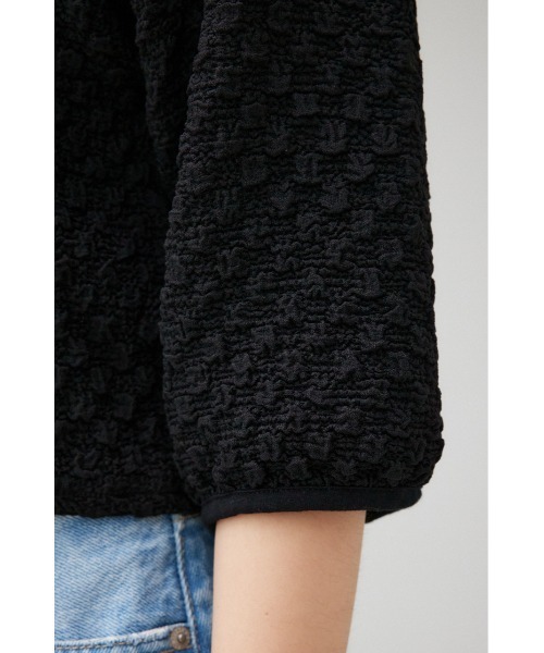 AZUL by moussy（アズールバイマウジー）の「ポップコーンカットカーディガン（カーディガン/ボレロ・レディース・オレンジ/ブラック/オフホワイト・FREE）」の22枚目の写真