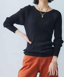 nissen | 綿１００％クルーネックランダムリブニット(ニット/セーター)