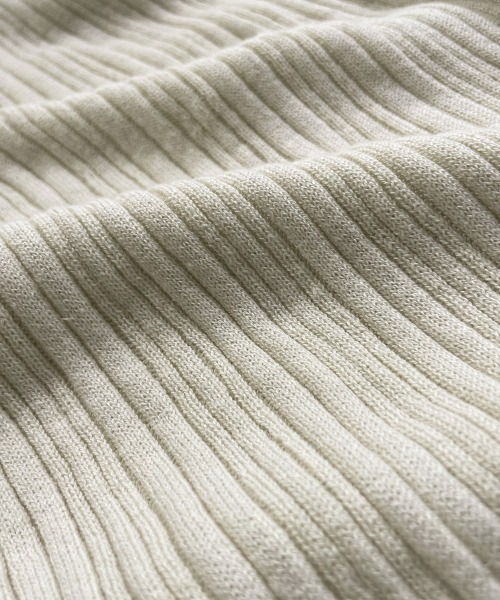 nissen（ニッセン）の「綿１００％クルーネックランダムリブニット（ニット/セーター・レディース・グリーン/チャコールグレー/グレイッシュベージュ/アイボリー/ブラック/ライトグレー・LL/L/M/S/3L）」の7枚目の写真