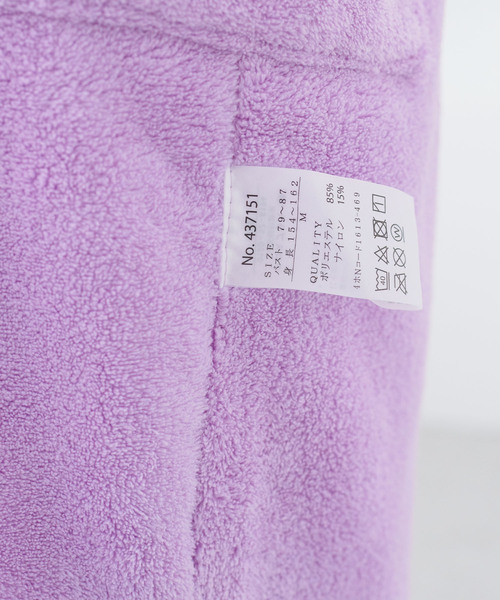 cross marche（クロスマルシェ）の「【MUSEE】前開き湯上りワンピース（ガウン/バスローブ・レディース・ブラウン/ネイビー/ラベンダー・M/L）」の17枚目の写真