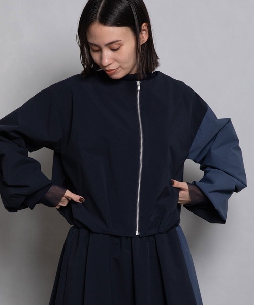 MARECHAL TERRE（マルシャルテル）の「2wayジップブルゾン（ブルゾン・レディース・ベージュ/ネイビー/ブラック/カーキ・MEDIUM）」の4枚目の写真