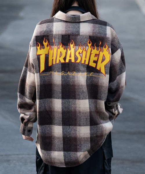 幸せなふたりに贈る結婚祝い THRASHER（スラッシャー）の「【at】〔THRASHER〕オンブレ スケートボード