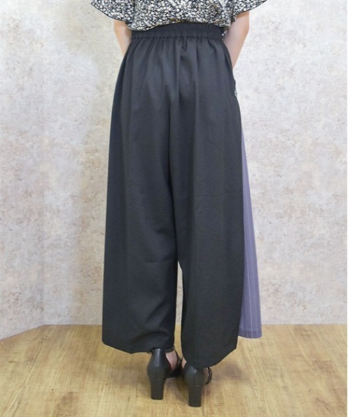 axes femme（アクシーズファム）の「サイドストライプワイドパンツ（その他パンツ・レディース・ブラック/パープル/ブルー・FREE）」の6枚目の写真