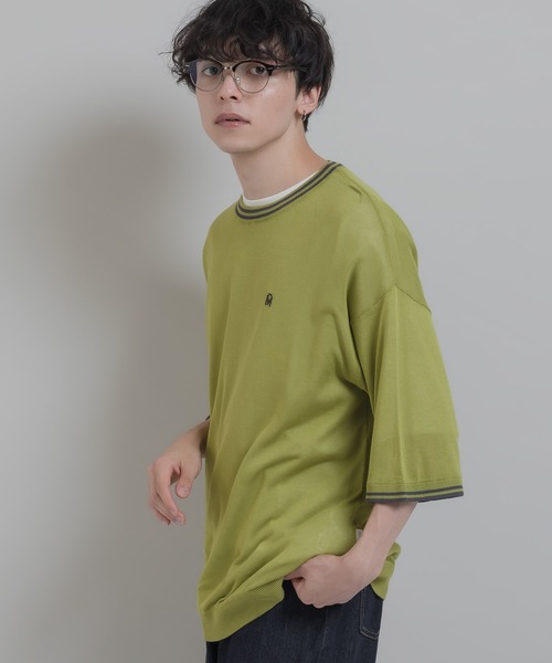 MUHET（ミュエータ）の「シアーラインTシャツ（Tシャツ/カットソー・レディース・ブラック/カーキ・MEDIUM/X-LARGE）」の6枚目の写真