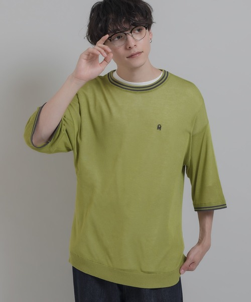 MUHET（ミュエータ）の「シアーラインTシャツ（Tシャツ/カットソー・レディース・ブラック/カーキ・MEDIUM/X-LARGE）」の5枚目の写真