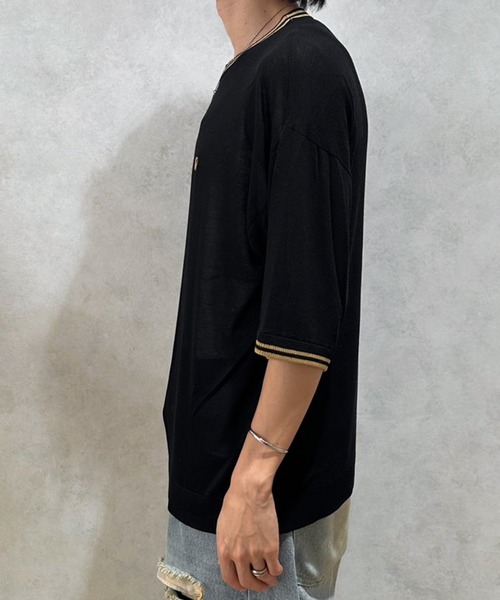 MUHET（ミュエータ）の「シアーラインTシャツ（Tシャツ/カットソー・レディース・ブラック/カーキ・MEDIUM/X-LARGE）」の14枚目の写真