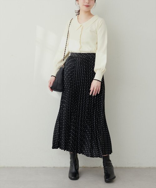 natural couture（ナチュラルクチュール）の「【WEB限定】osono衿付きキレイめニット（ニット/セーター・レディース・ミント/モカ/ネイビー/オフホワイト/ブラック・FREE）」の21枚目の写真