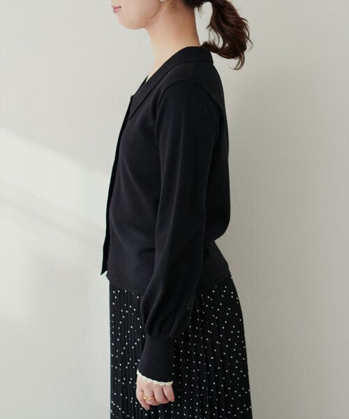 natural couture（ナチュラルクチュール）の「【WEB限定】osono衿付きキレイめニット（ニット/セーター・レディース・ミント/モカ/ネイビー/オフホワイト/ブラック・FREE）」の11枚目の写真