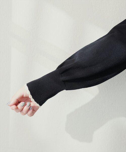 natural couture（ナチュラルクチュール）の「【WEB限定】osono衿付きキレイめニット（ニット/セーター・レディース・ミント/モカ/ネイビー/オフホワイト/ブラック・FREE）」の14枚目の写真