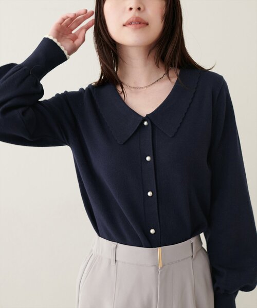 WEB限定】osono衿付きキレイめニット（ニット/セーター）｜natural