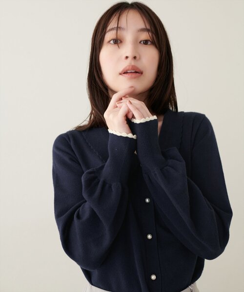 WEB限定】osono衿付きキレイめニット（ニット/セーター）｜natural