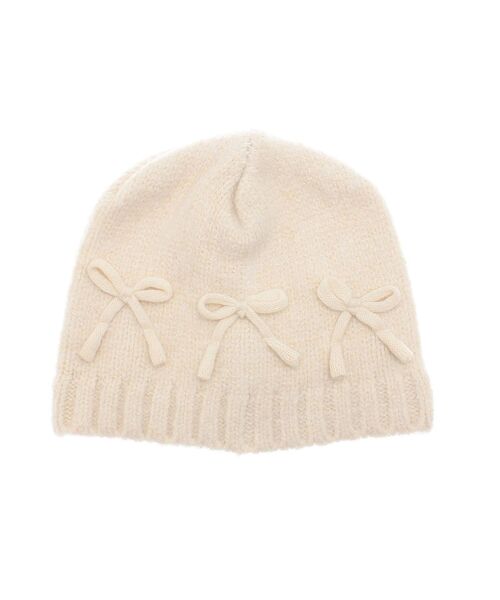 merry jenny（メリージェニー）の「ribbonビーニー　/　リボンビーニー（ニットキャップ/ビーニー・レディース・ブラック/グレー/アイボリー・FREE）」の18枚目の写真