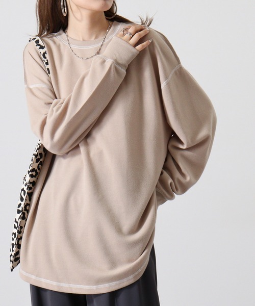 FUNALIVE(ファンアライブ)の「Simple plain oversized sweatshirt / シンプル無地オーバーサイズスウェットトレーナー キーネック/クルーネック unisex(スウェット・メンズ・ブラック/ホワイト系1/ホワイト系2/グレー系2/オフホワイト/杢グレー/ベージュ系1/ネイビー系2/ブラック系2/グリーン/グレー系1/ネイビー系1/ブラック系1/ベージュ系2/グリーン系2/ベージュ/チャコール・M/L/XL)」の11枚目の写真