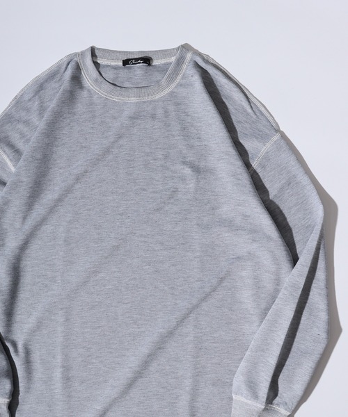 FUNALIVE(ファンアライブ)の「Simple plain oversized sweatshirt / シンプル無地オーバーサイズスウェットトレーナー キーネック/クルーネック unisex(スウェット・メンズ・ブラック/ホワイト系1/ホワイト系2/グレー系2/オフホワイト/杢グレー/ベージュ系1/ネイビー系2/ブラック系2/グリーン/グレー系1/ネイビー系1/ブラック系1/ベージュ系2/グリーン系2/ベージュ/チャコール・M/L/XL)」の7枚目の写真