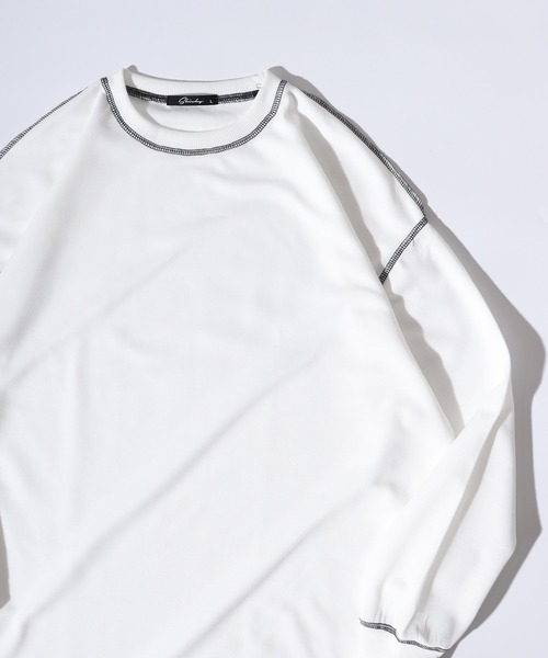 FUNALIVE(ファンアライブ)の「Simple plain oversized sweatshirt / シンプル無地オーバーサイズスウェットトレーナー キーネック/クルーネック unisex(スウェット・メンズ・ブラック/ホワイト系1/ホワイト系2/グレー系2/オフホワイト/杢グレー/ベージュ系1/ネイビー系2/ブラック系2/グリーン/グレー系1/ネイビー系1/ブラック系1/ベージュ系2/グリーン系2/ベージュ/チャコール・M/L/XL)」の2枚目の写真