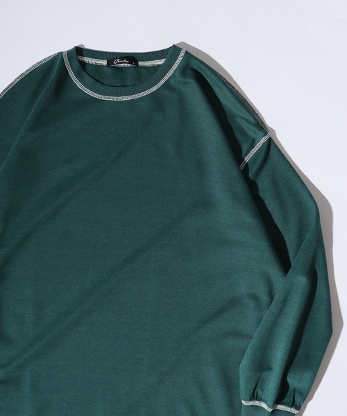 FUNALIVE(ファンアライブ)の「Simple plain oversized sweatshirt / シンプル無地オーバーサイズスウェットトレーナー キーネック/クルーネック unisex(スウェット・メンズ・ブラック/ホワイト系1/ホワイト系2/グレー系2/オフホワイト/杢グレー/ベージュ系1/ネイビー系2/ブラック系2/グリーン/グレー系1/ネイビー系1/ブラック系1/ベージュ系2/グリーン系2/ベージュ/チャコール・M/L/XL)」の14枚目の写真