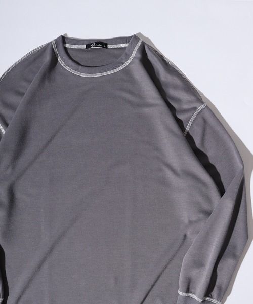 FUNALIVE(ファンアライブ)の「Simple plain oversized sweatshirt / シンプル無地オーバーサイズスウェットトレーナー キーネック/クルーネック unisex(スウェット・メンズ・ブラック/ホワイト系1/ホワイト系2/グレー系2/オフホワイト/杢グレー/ベージュ系1/ネイビー系2/ブラック系2/グリーン/グレー系1/ネイビー系1/ブラック系1/ベージュ系2/グリーン系2/ベージュ/チャコール・M/L/XL)」の8枚目の写真