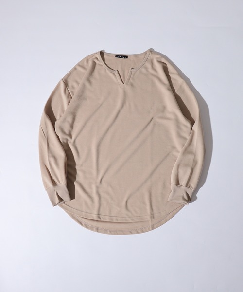FUNALIVE(ファンアライブ)の「Simple plain oversized sweatshirt / シンプル無地オーバーサイズスウェットトレーナー キーネック/クルーネック unisex(スウェット・メンズ・ブラック/ホワイト系1/ホワイト系2/グレー系2/オフホワイト/杢グレー/ベージュ系1/ネイビー系2/ブラック系2/グリーン/グレー系1/ネイビー系1/ブラック系1/ベージュ系2/グリーン系2/ベージュ/チャコール・M/L/XL)」の20枚目の写真