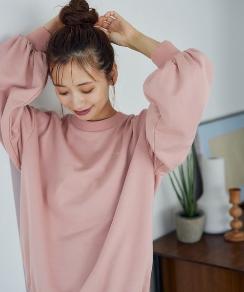 mysty woman(ミスティウーマン)の「【スタッフプロデュース/WEB限定】MiO企画・ちび刺繍ロゴスウェット 149818(スウェット・レディース・ベージュ/アイボリー/ピンク・FREE)」の22枚目の写真