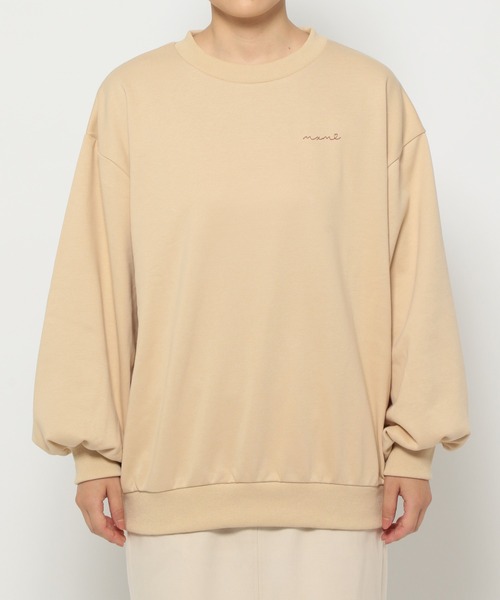 mysty woman(ミスティウーマン)の「【スタッフプロデュース/WEB限定】MiO企画・ちび刺繍ロゴスウェット 149818(スウェット・レディース・ベージュ/アイボリー/ピンク・FREE)」の10枚目の写真