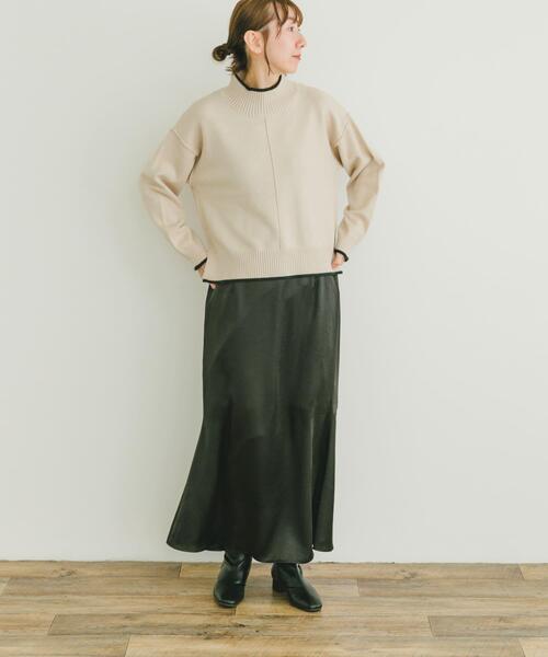 ITEMS URBANRESEARCH(アイテムズ アーバンリサーチ)の「ハイショクハイネックニット(ニット/セーター・レディース・ブラック/グレー/オフホワイト/レッド/ライトグレー/グリーン/ブルー・FREE)」の22枚目の写真