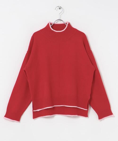 ITEMS URBANRESEARCH（アイテムズ アーバンリサーチ）の「ハイショクハイネックニット（ニット/セーター・レディース・ブラック/グレー/オフホワイト/レッド/ライトグレー/グリーン/ブルー・FREE）」の16枚目の写真