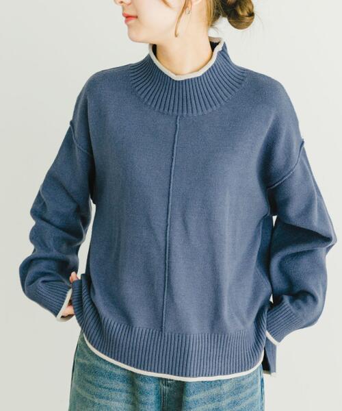 ITEMS URBANRESEARCH(アイテムズ アーバンリサーチ)の「ハイショクハイネックニット(ニット/セーター・レディース・ブラック/グレー/オフホワイト/レッド/ライトグレー/グリーン/ブルー・FREE)」の14枚目の写真