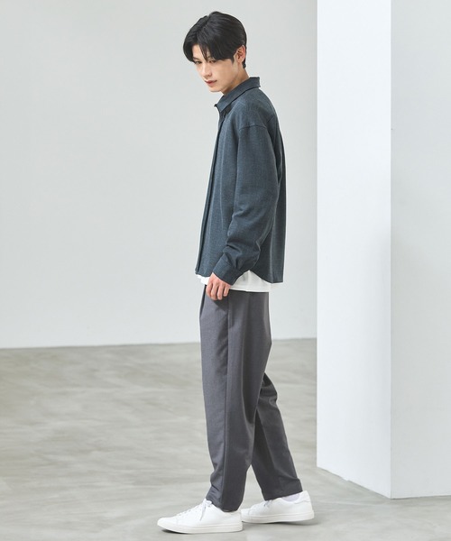 TRメランジポリストレッチ長袖シャツ（シャツ/ブラウス）｜ESSENTIALS