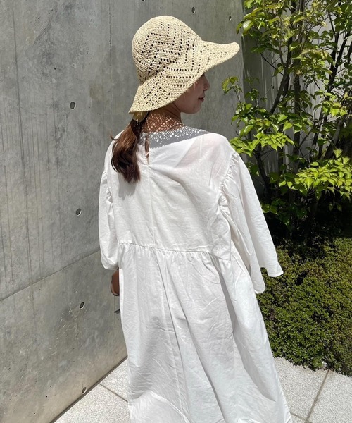 couchu.me(クーシュミー)の「【couchu.me】コットンワンピース(ワンピース・レディース・アイボリー/ブラック/モカ・FREE)」の12枚目の写真