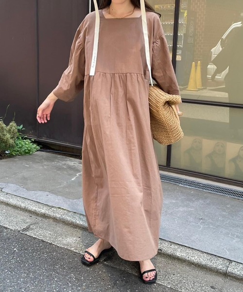 couchu.me(クーシュミー)の「【couchu.me】コットンワンピース(ワンピース・レディース・アイボリー/ブラック/モカ・FREE)」の19枚目の写真