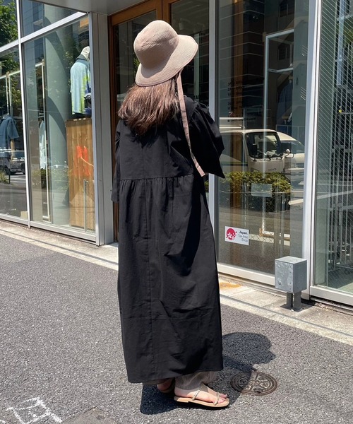 couchu.me(クーシュミー)の「【couchu.me】コットンワンピース(ワンピース・レディース・アイボリー/ブラック/モカ・FREE)」の14枚目の写真