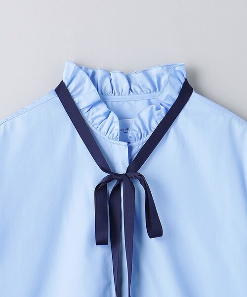 UNITED ARROWS（ユナイテッドアローズ）の「フリル リボン ボウタイブラウス（シャツ/ブラウス・レディース・ホワイト/ライトブルー・FREE）」の14枚目の写真